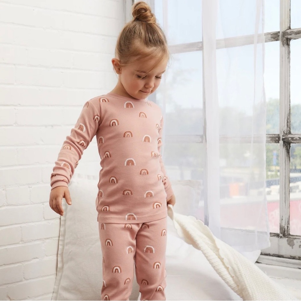 PETIT LEM GIRLS RAINBOW PAJAMAS